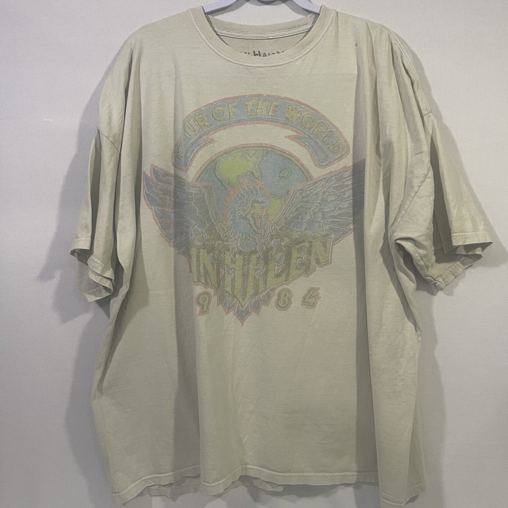 VTG VAN HALEN 1984 "TOUR OF THE WORLD" CONCERT TEE Size L/XL - Picture 2 of 9